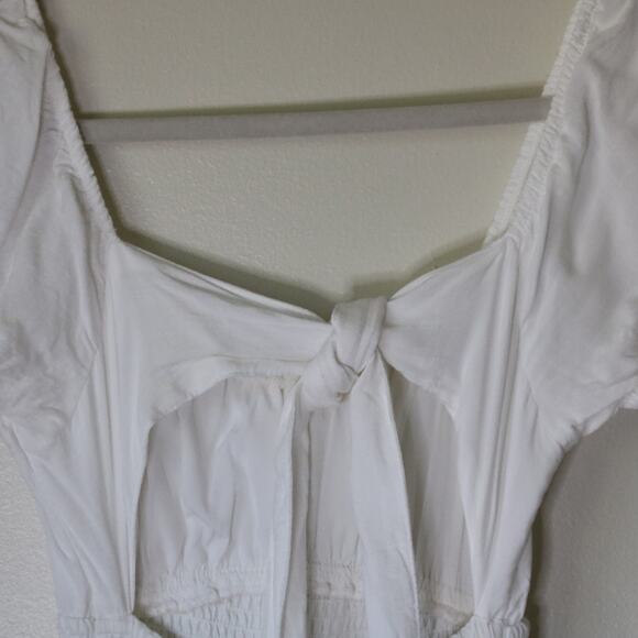 NWOT Hollister Midi White Boho Dress with Pockets XS - Picture 7 of 13